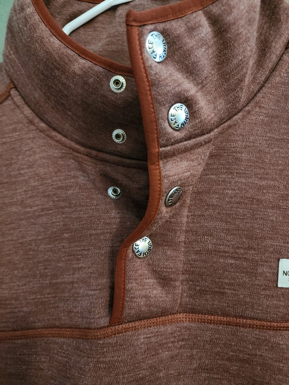 The North Face Men's Pullover Snap-Front in Dusty Rose Heather